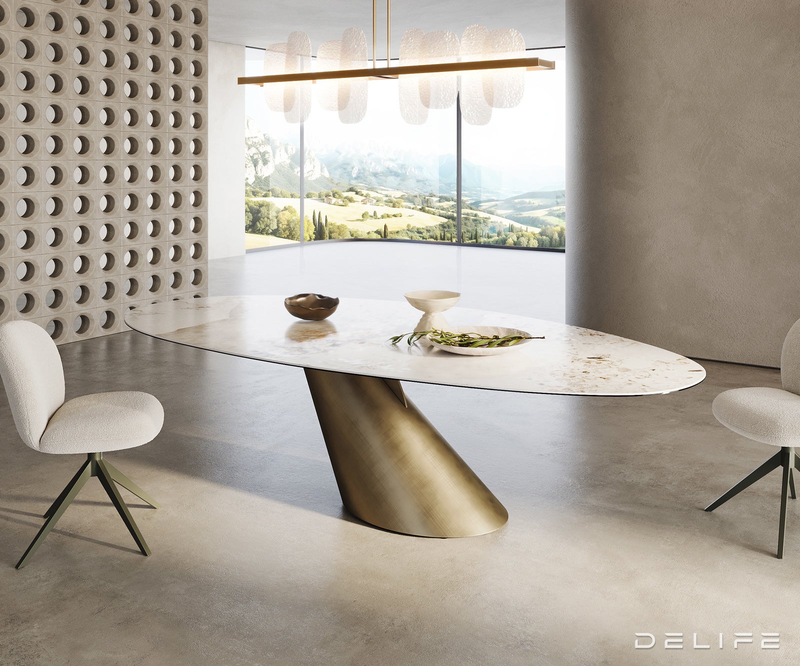 Blagovaonski stol Edge 280x130cm, Materijal: Keramika Minas Melange