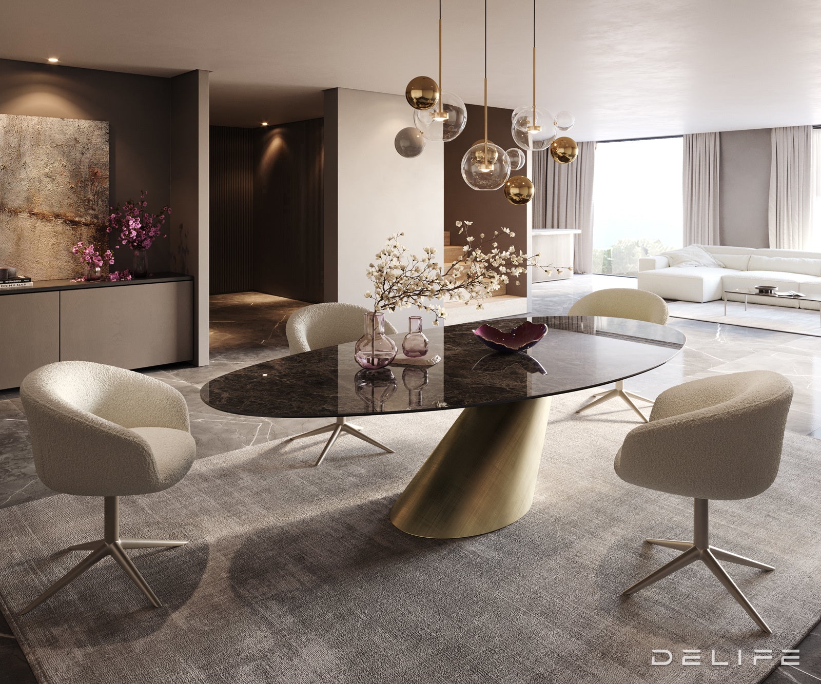 Blagovaonski stol Edge 280x130cm, Materijal: Keramika