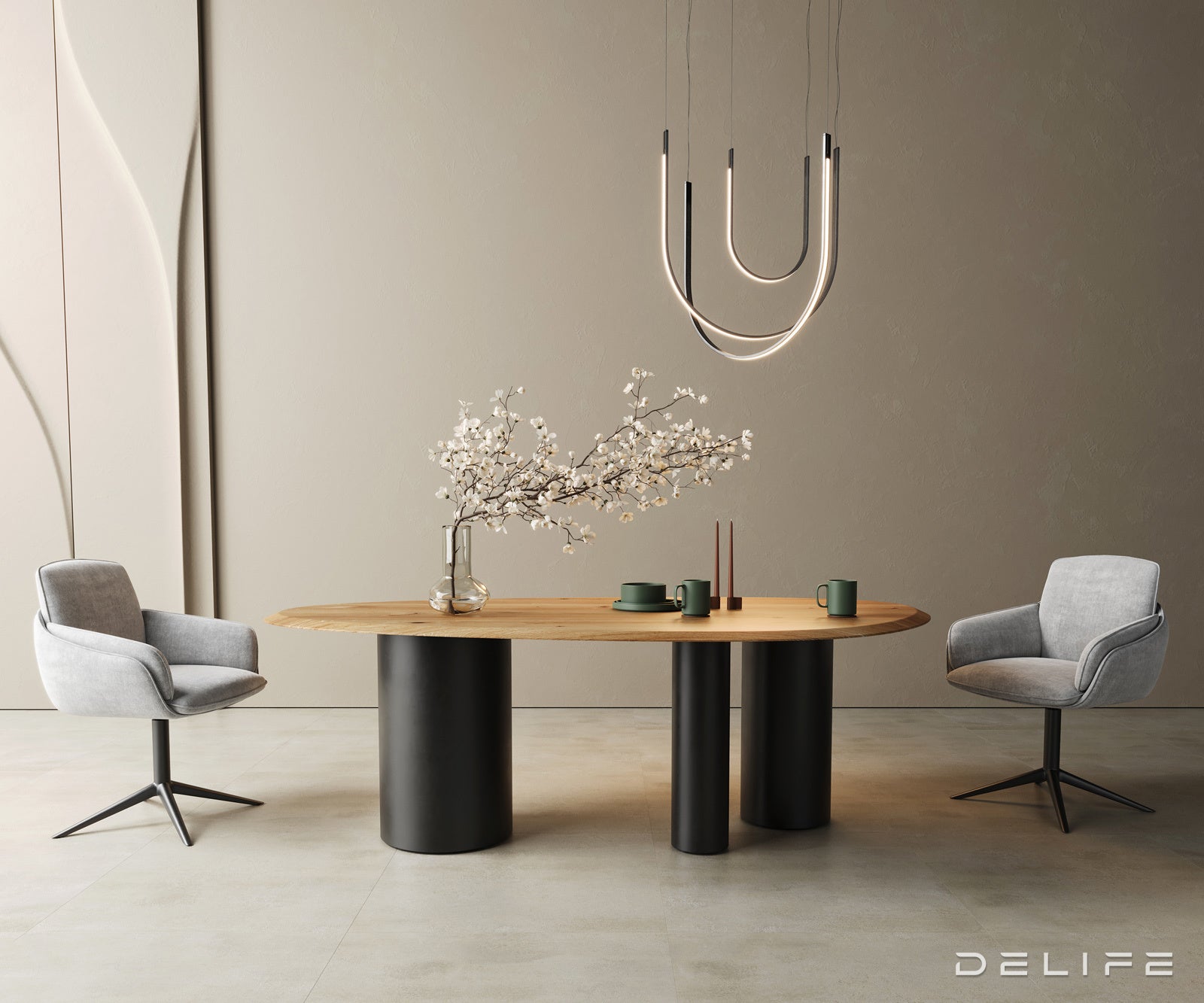 Blagovaonski stol Edge 220x120cm, Materijal: Hrast