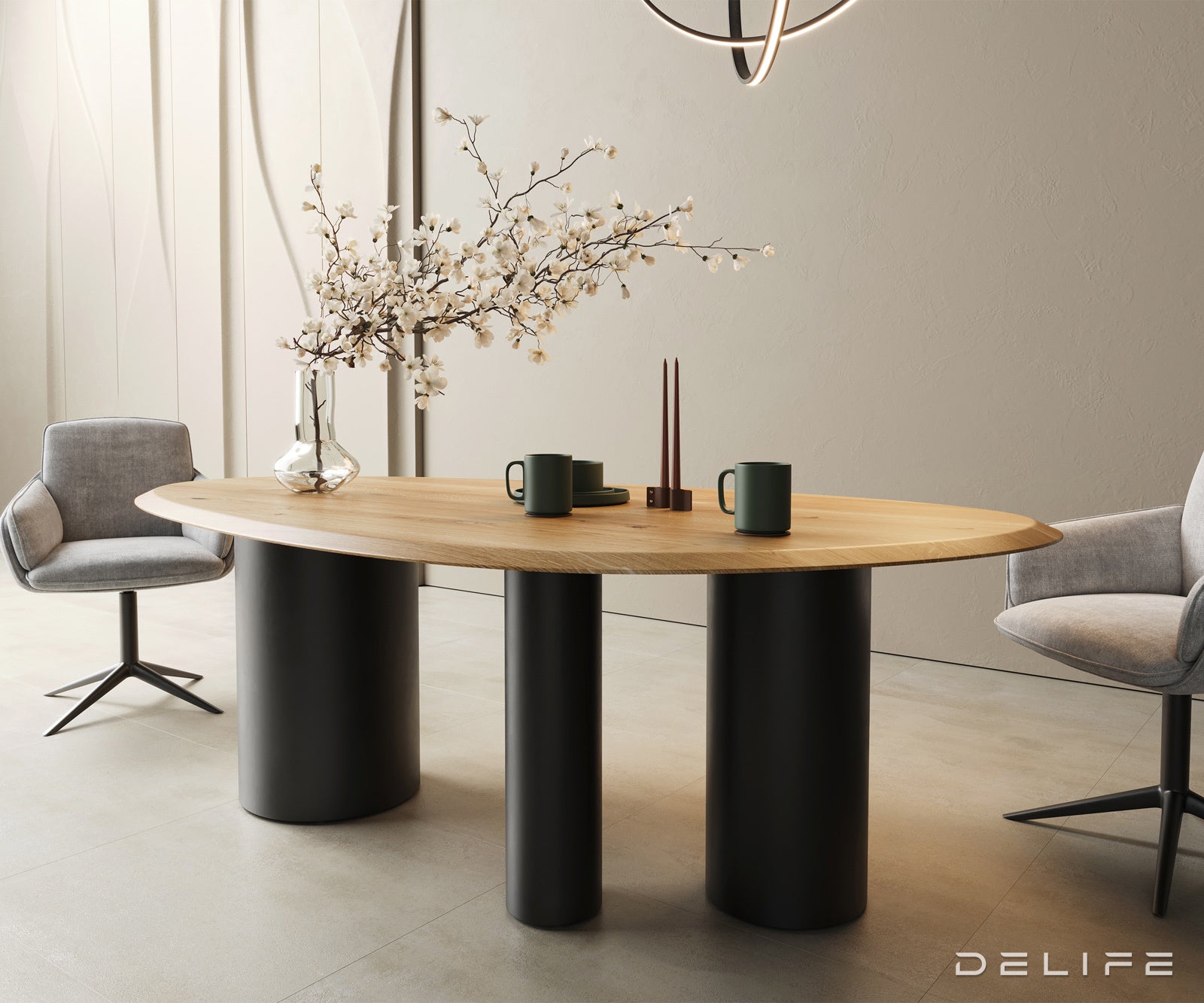 Blagovaonski stol Edge 220x120cm, Materijal: Hrast