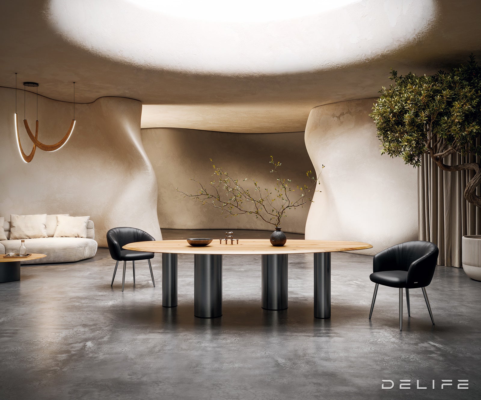 Blagovaonski stol Edge 280x130cm, Materijal: Hrast