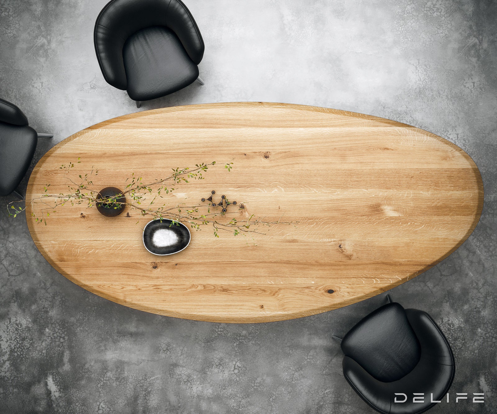 Blagovaonski stol Edge 280x130cm, Materijal: Hrast