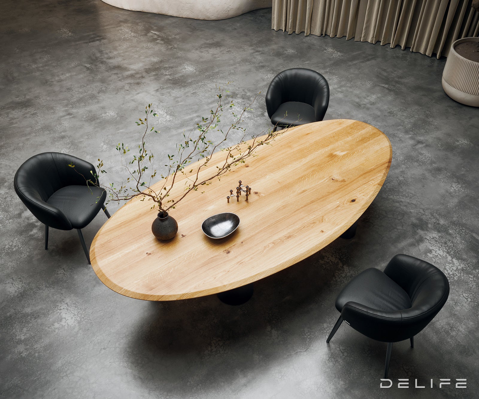 Blagovaonski stol Edge 280x130cm, Materijal: Hrast