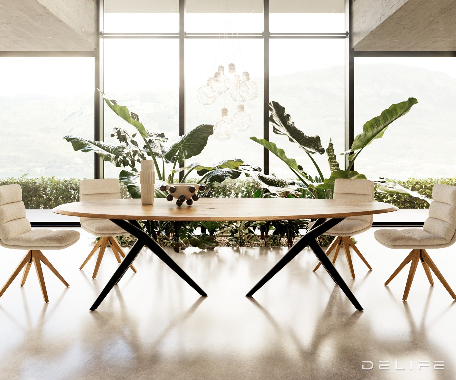 Blagovaonski stol Edge 280x130cm, Materijal: Hrast