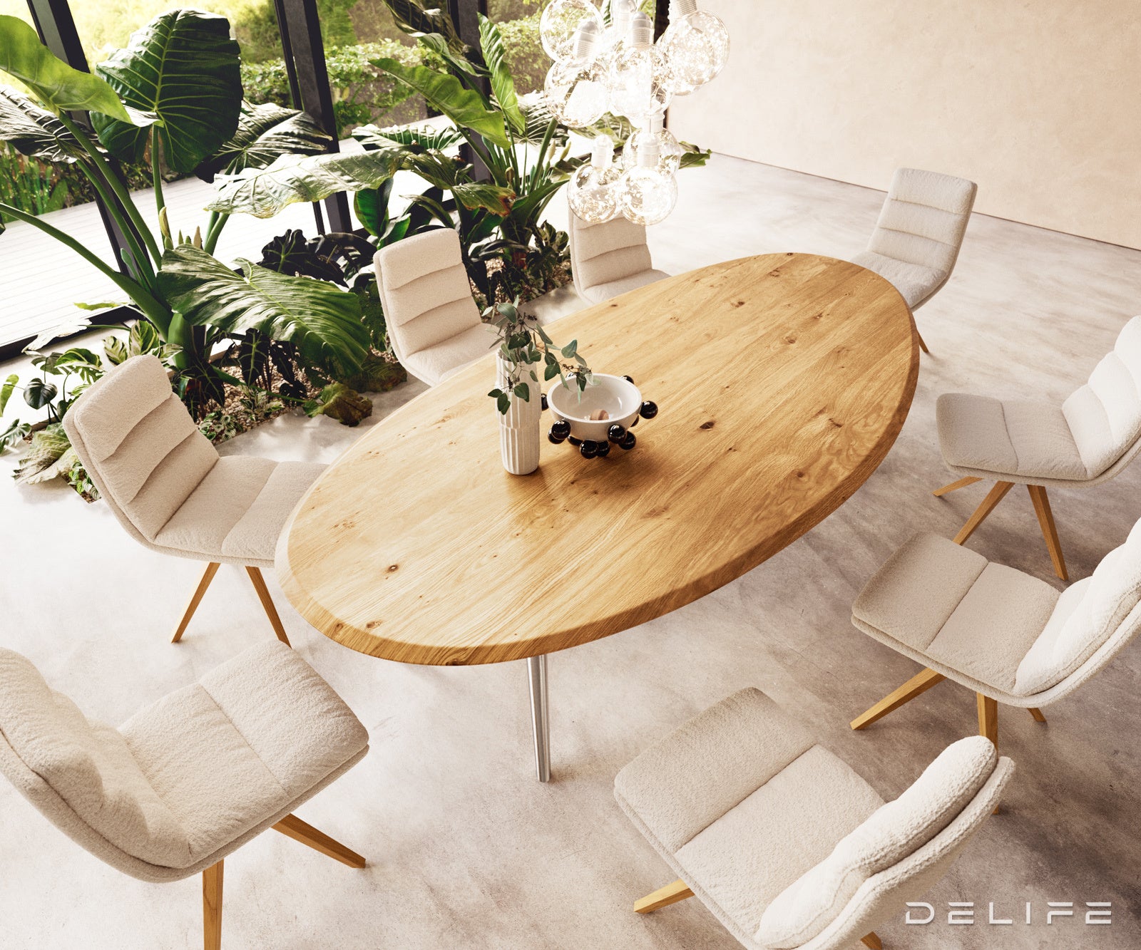 Blagovaonski stol Edge 280x130cm, Materijal: Hrast