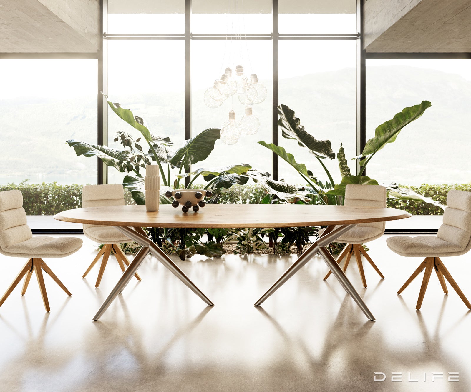 Blagovaonski stol Edge 280x130cm, Materijal: Hrast