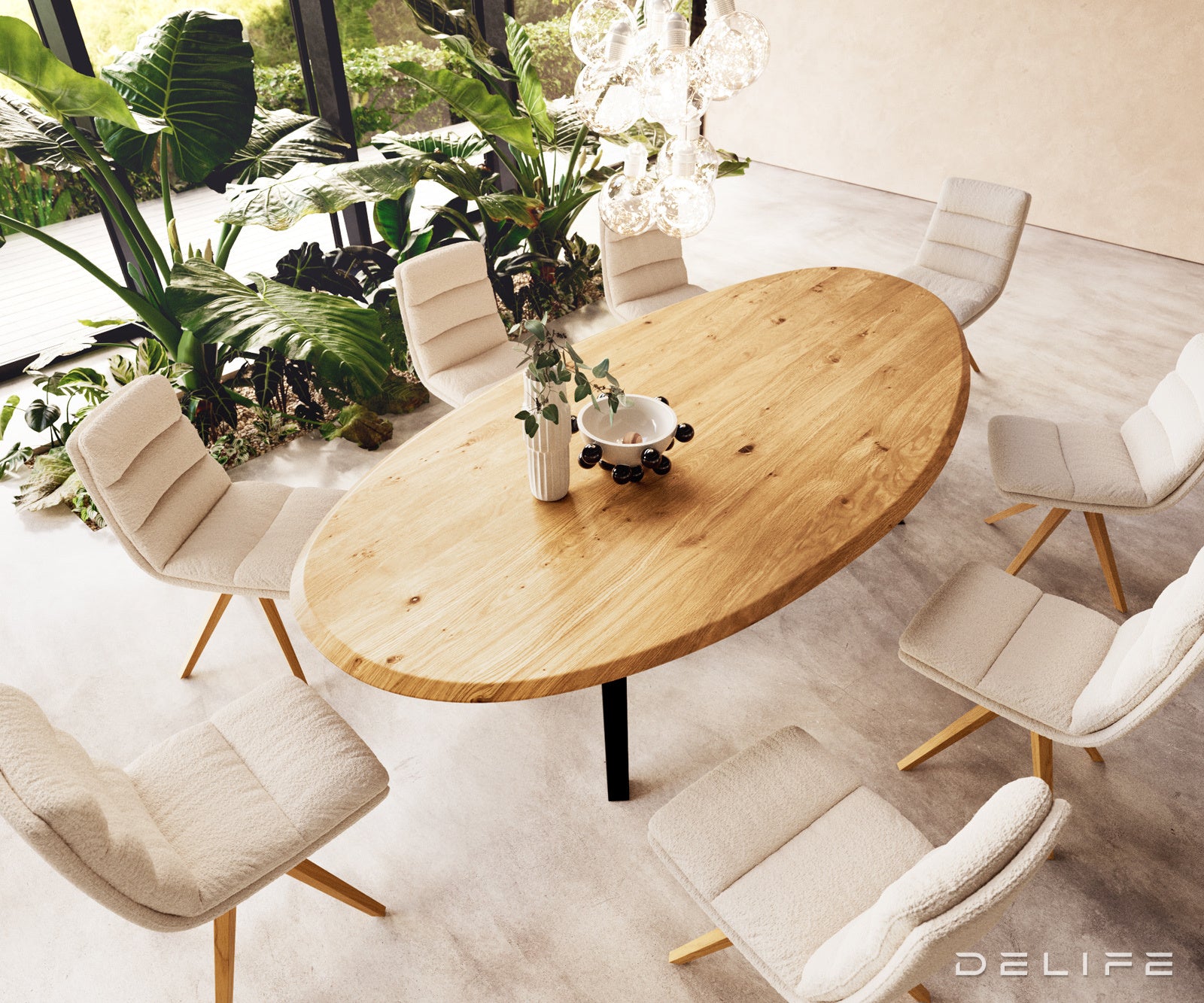 Blagovaonski stol Edge 280x130cm, Materijal: Hrast