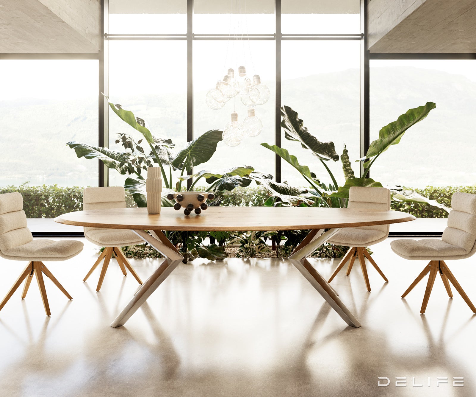 Blagovaonski stol Edge 280x130cm, Materijal: Hrast