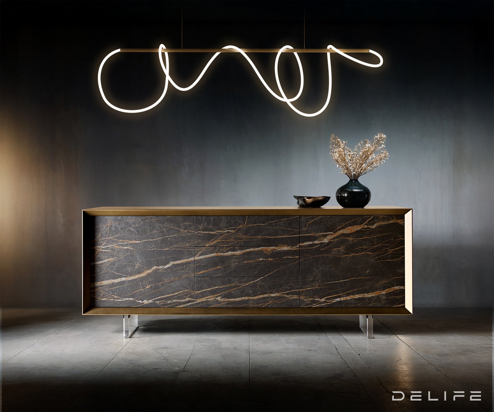 Komoda Yori 203x50cm, Materijal: MDF