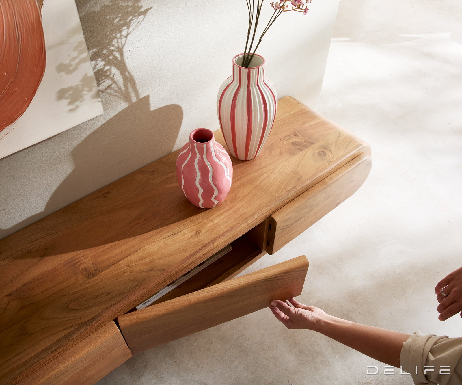 Tv komoda Sohara 175x35cm, Materijal: Bagrem