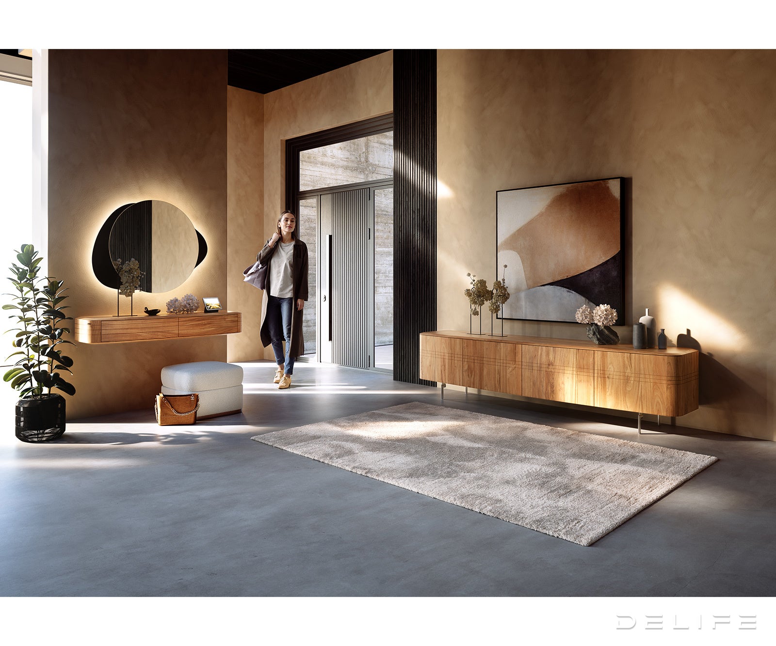 Komoda Nagaru 200 cm, Materijal: Bagrem