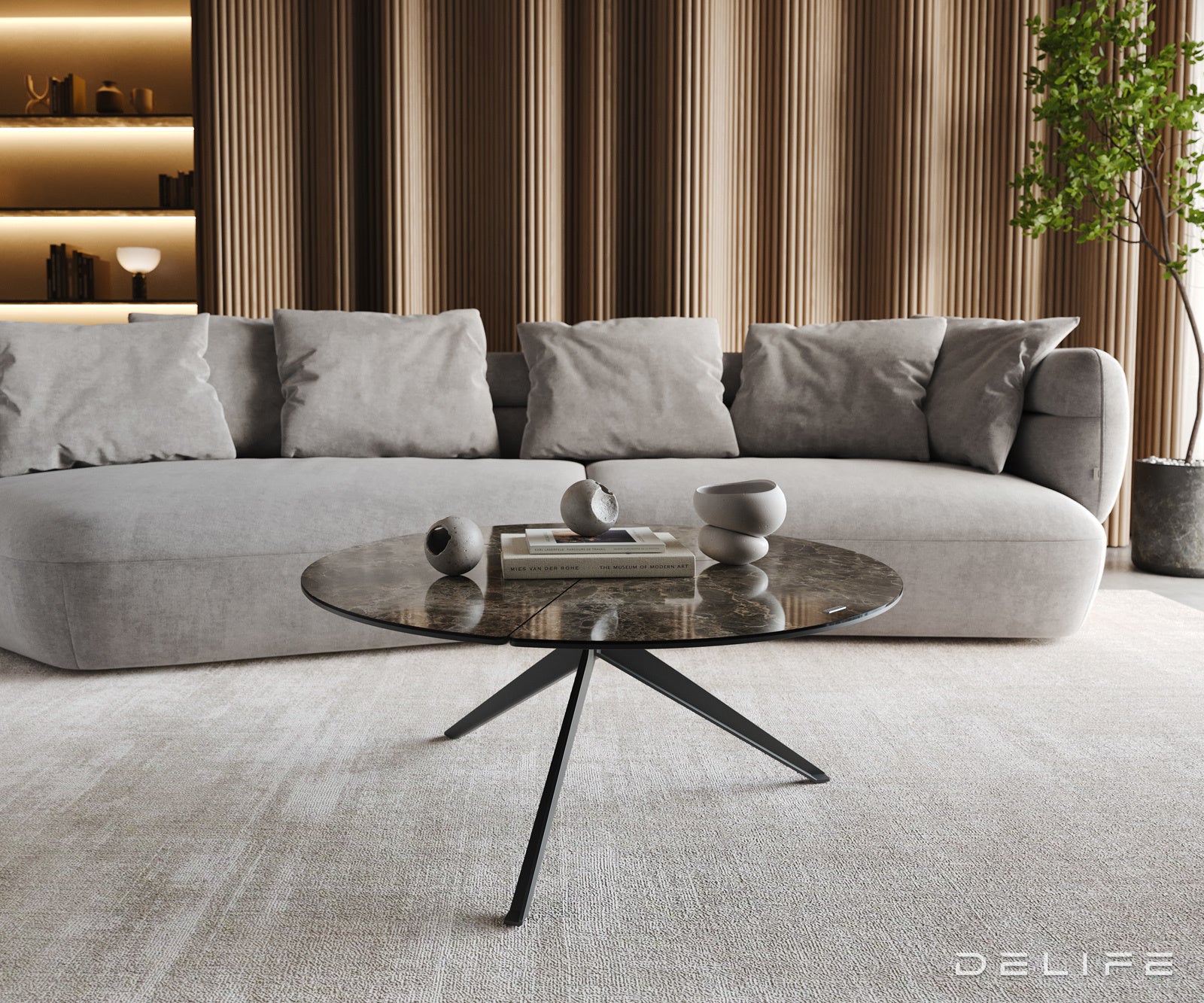 Klub stolić Delron 90x90cm, Materijal: Keramika