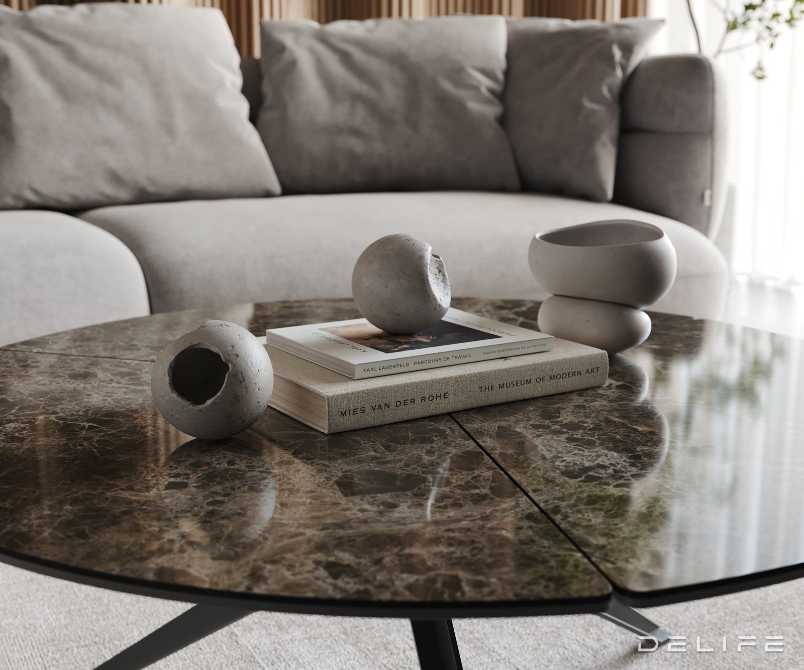 Klub stolić Delron 90x90cm, Materijal: Keramika