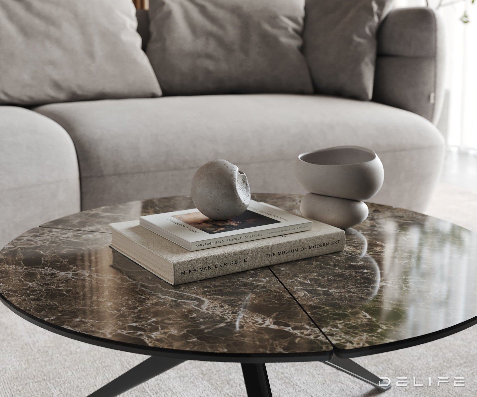 Klub stolić Delron 70x70cm, Materijal: Keramika