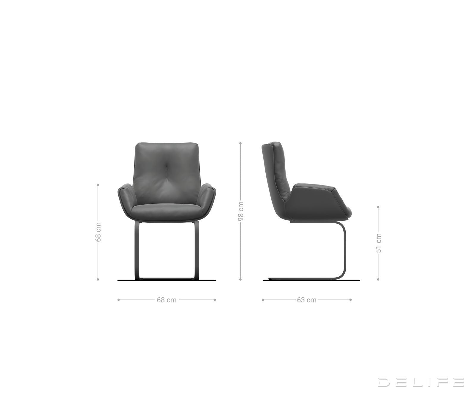 Blagovaonska Stolica Clea, Materijal: Chenille/Koža