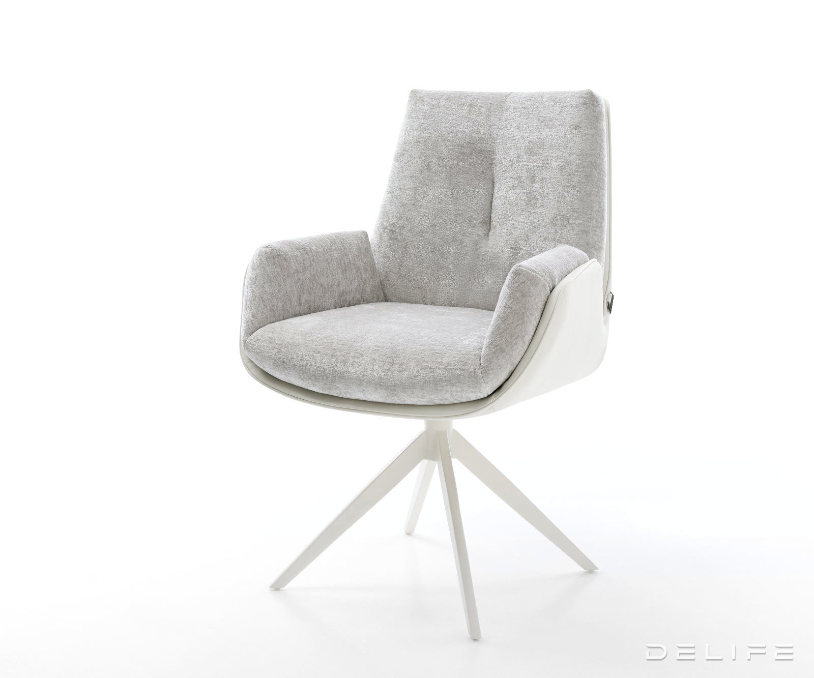 Blagovaonska Stolica Clea, Materijal: Chenille/Koža