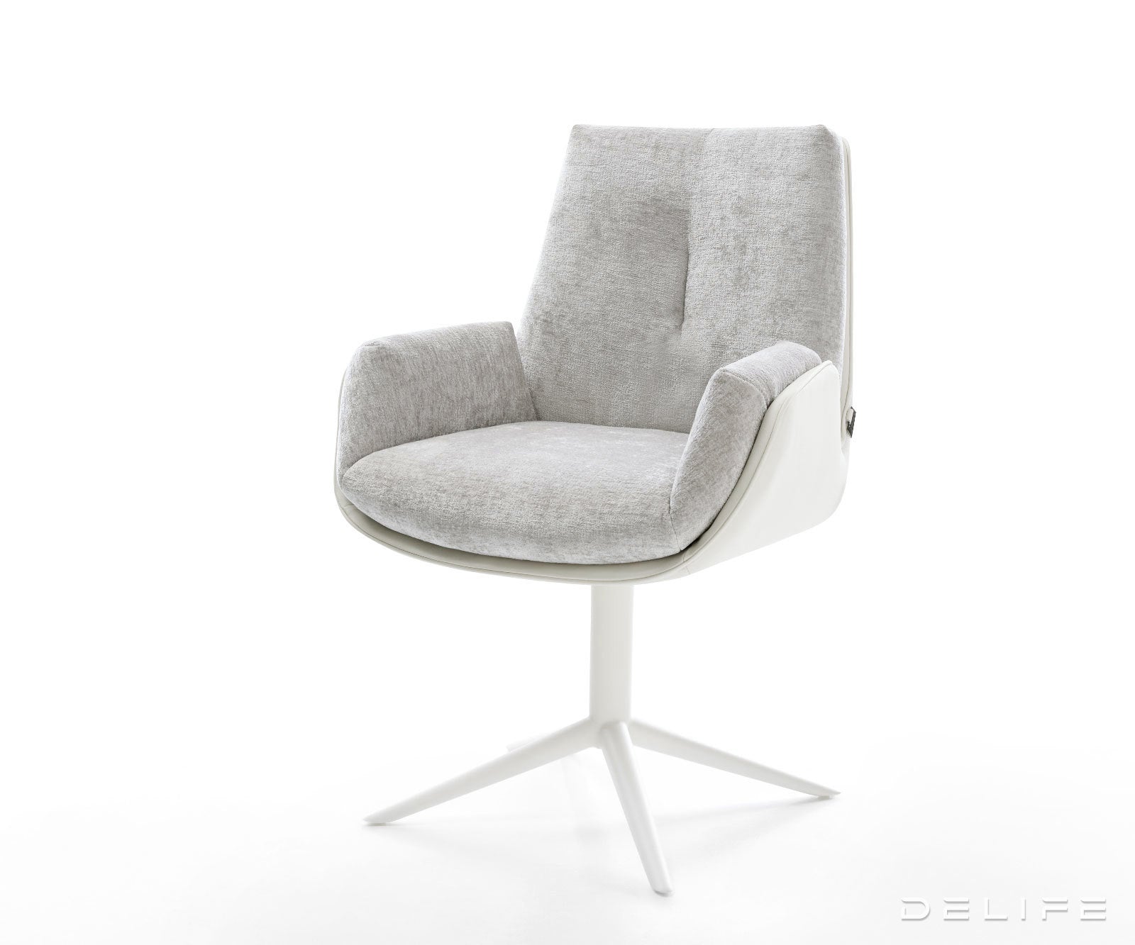 Blagovaonska Stolica Clea, Materijal: Chenille/Koža