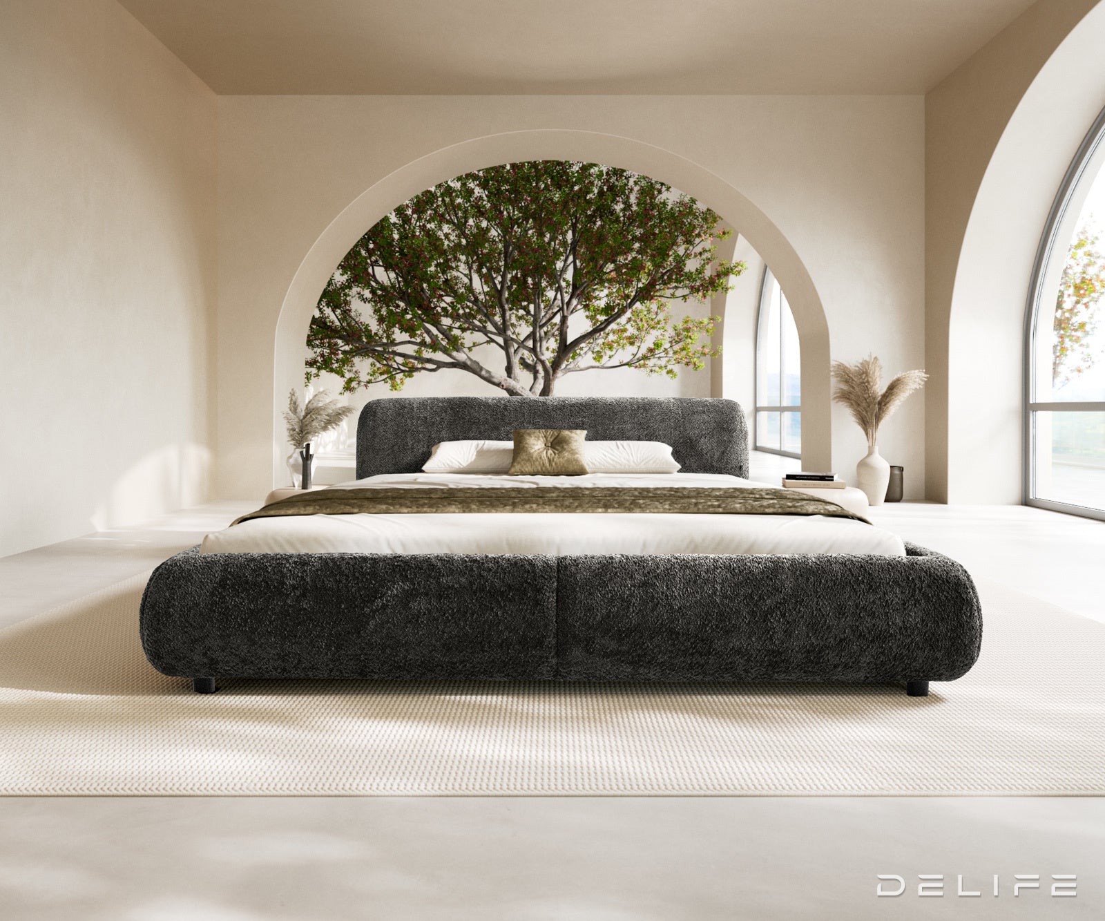 Okvir Kreveta Shona, Materijal: Pliš