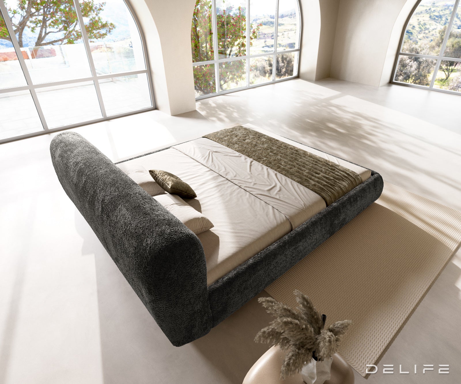 Okvir Kreveta Shona, Materijal: Pliš