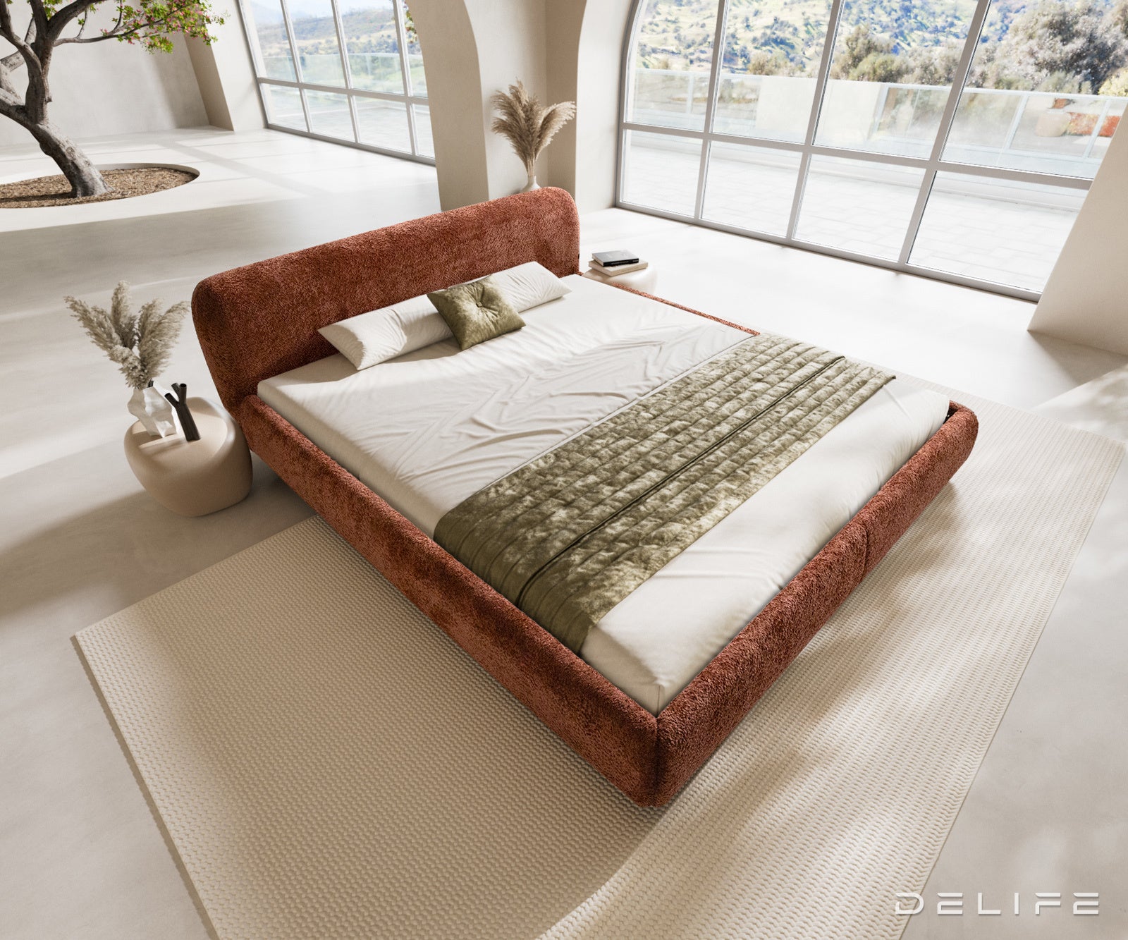 Okvir Kreveta Shona, Materijal: Pliš