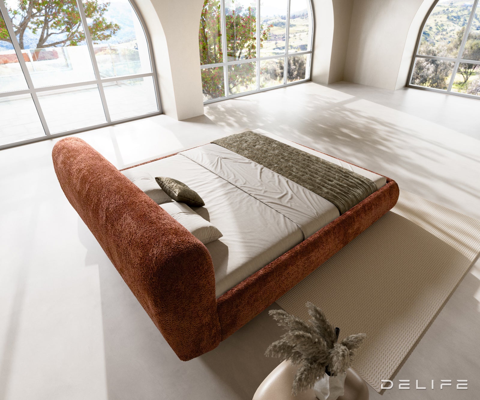 Okvir Kreveta Shona, Materijal: Pliš