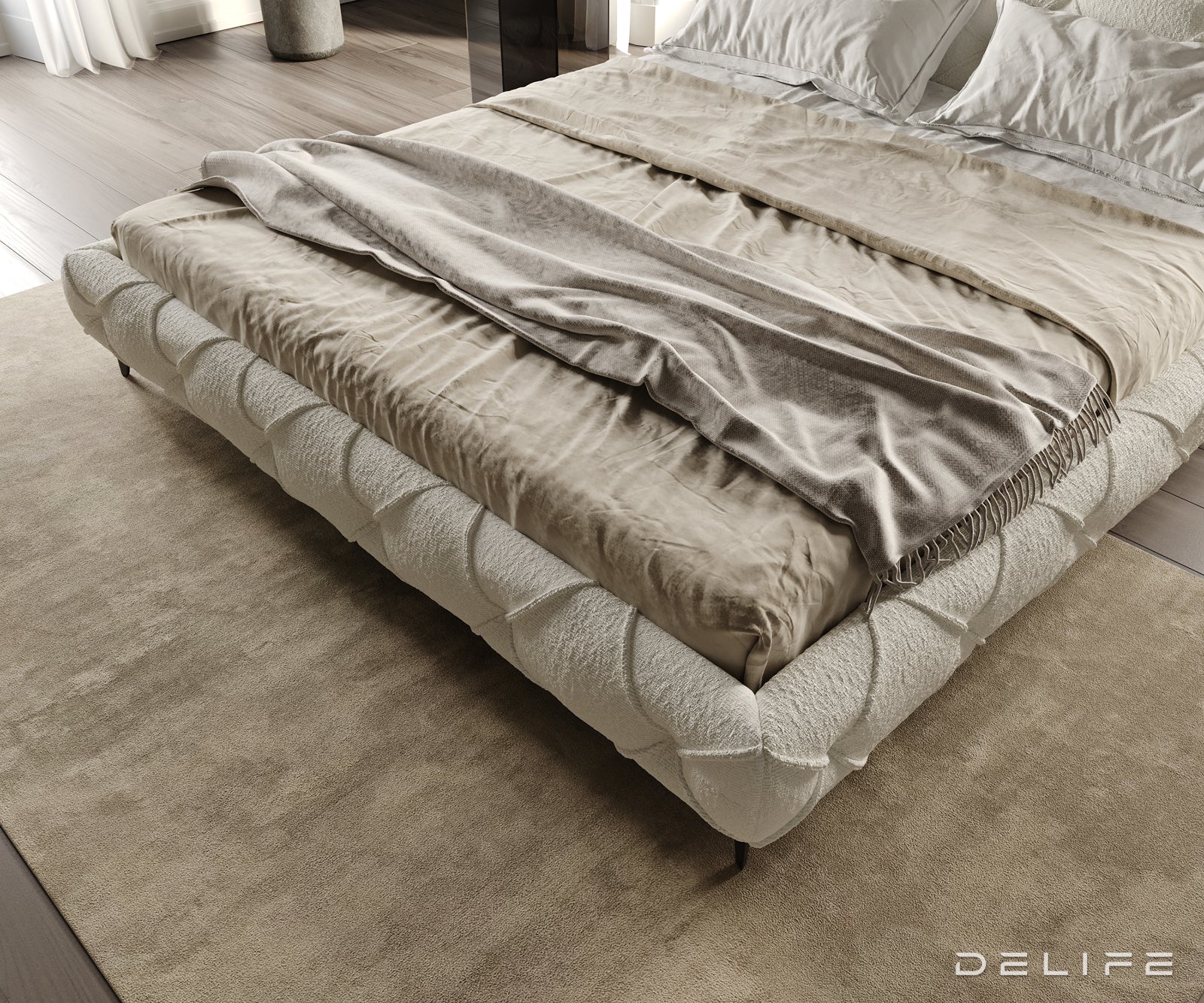 Okvir Kreveta Nayara, Materijal: Boucle