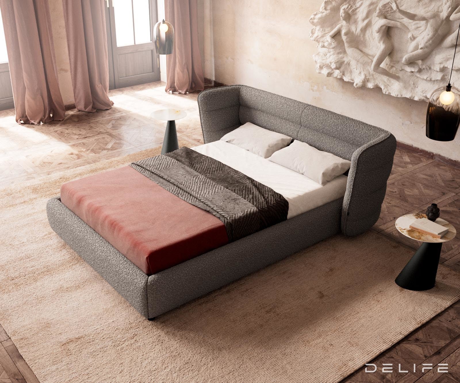 Okvir Kreveta Simea, Materijal: Boucle