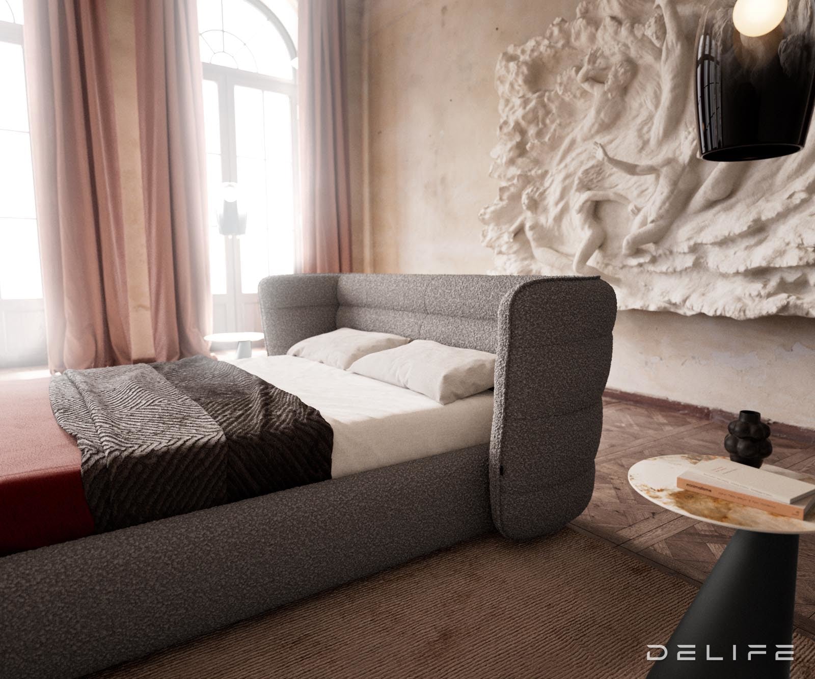 Okvir Kreveta Simea, Materijal: Boucle