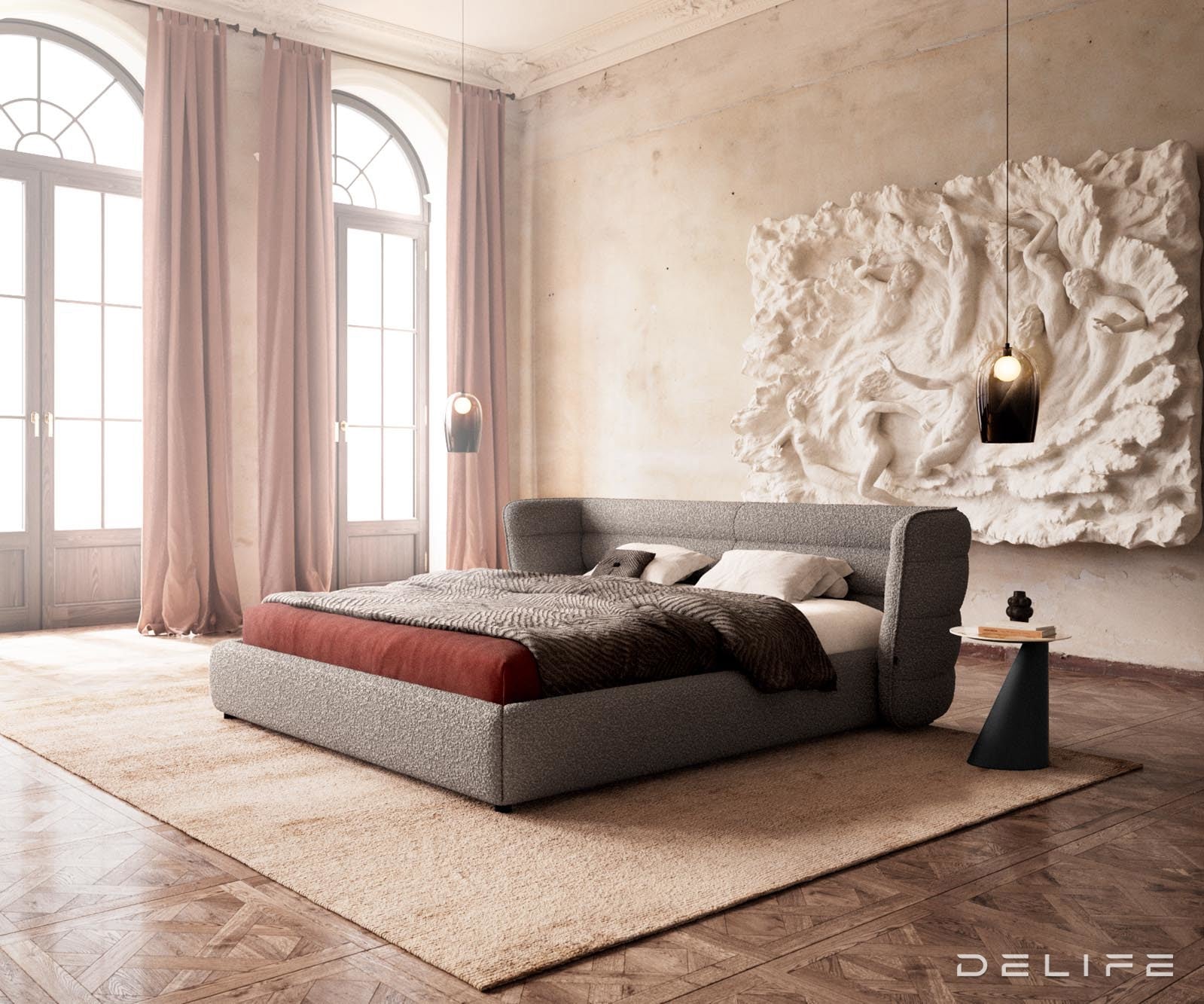 Okvir Kreveta Simea, Materijal: Boucle