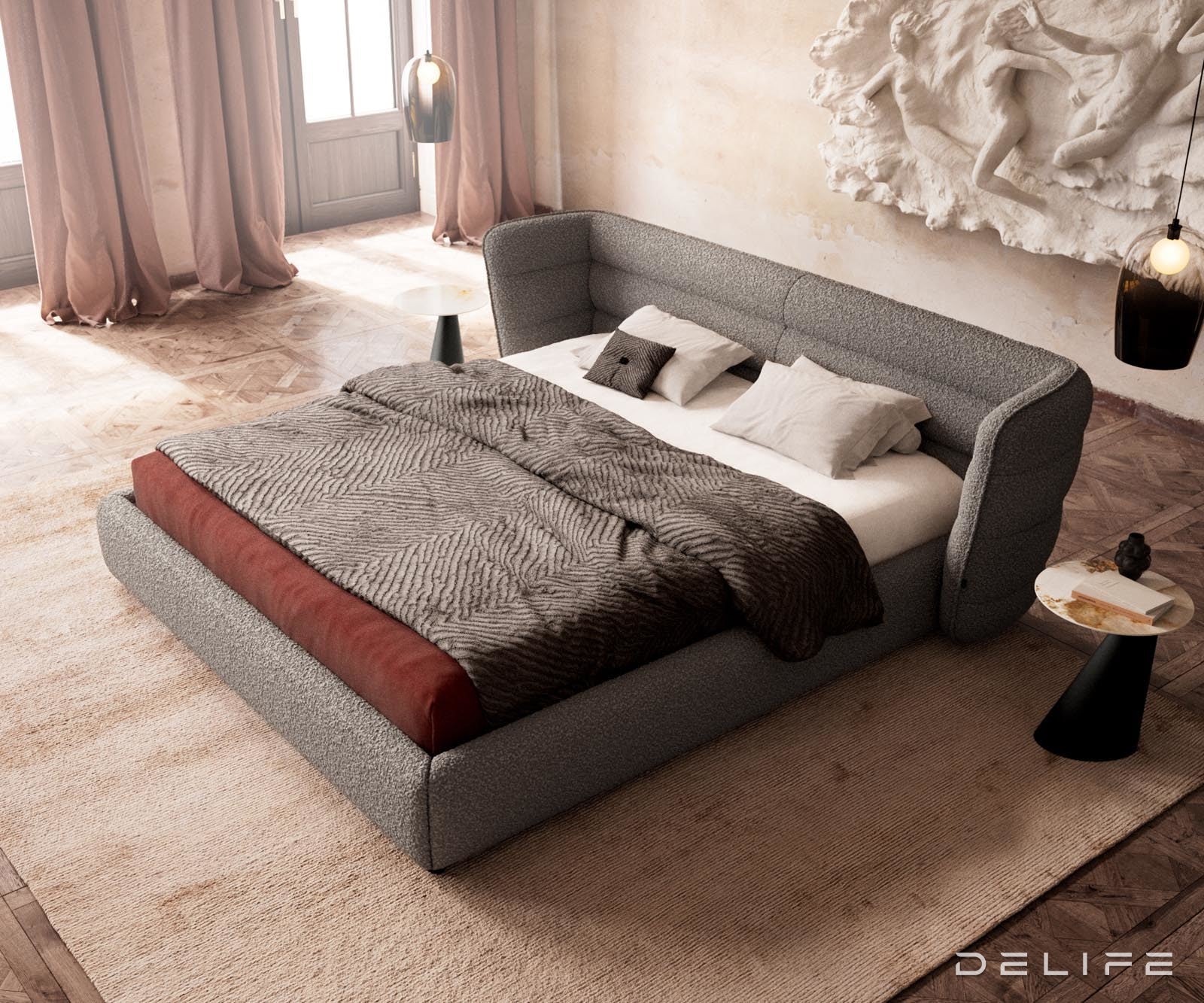 Okvir Kreveta Simea, Materijal: Boucle