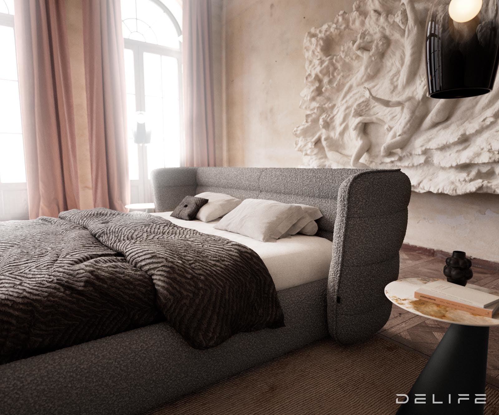 Okvir Kreveta Simea, Materijal: Boucle