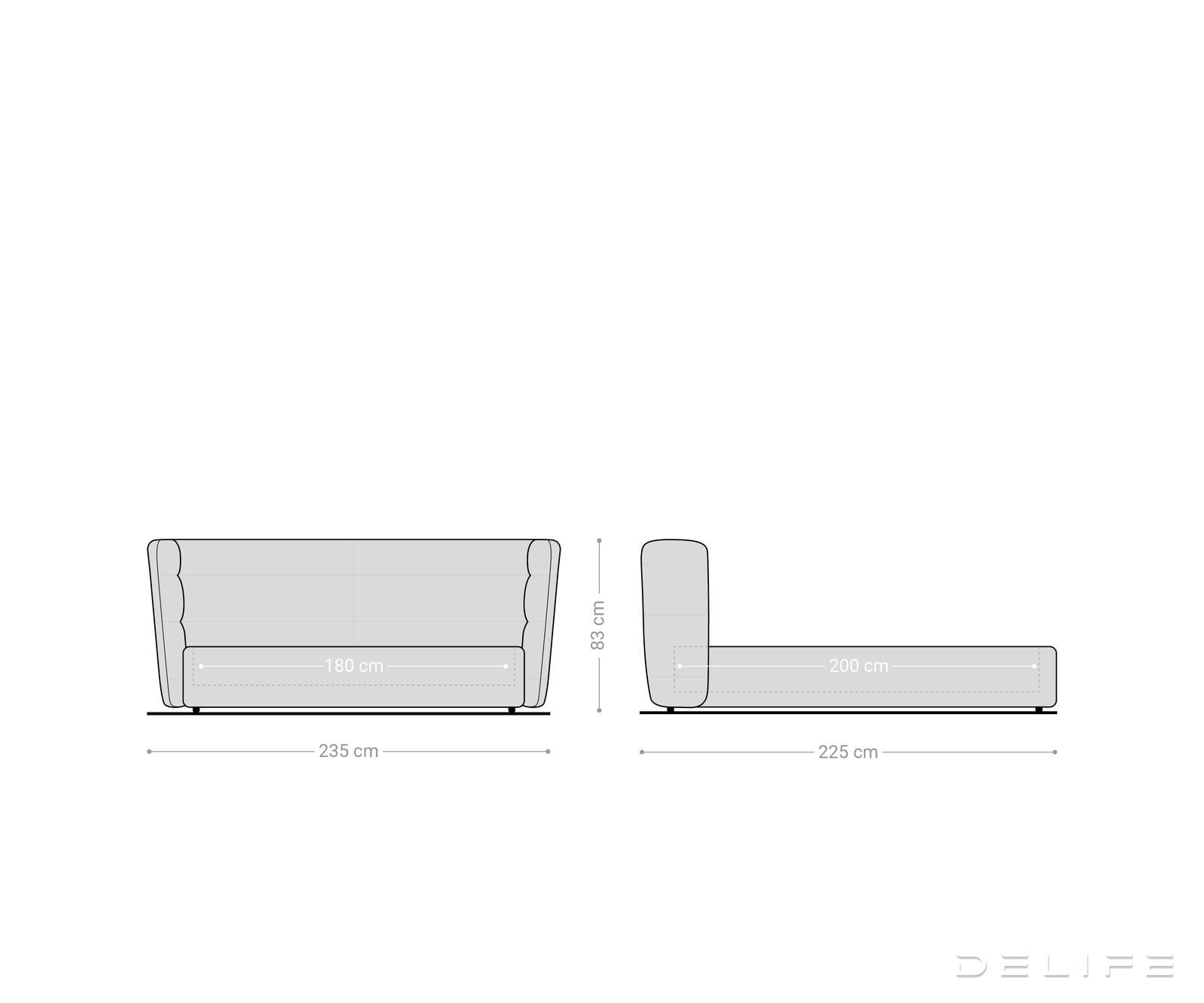 Okvir Kreveta Simea, Materijal: Boucle