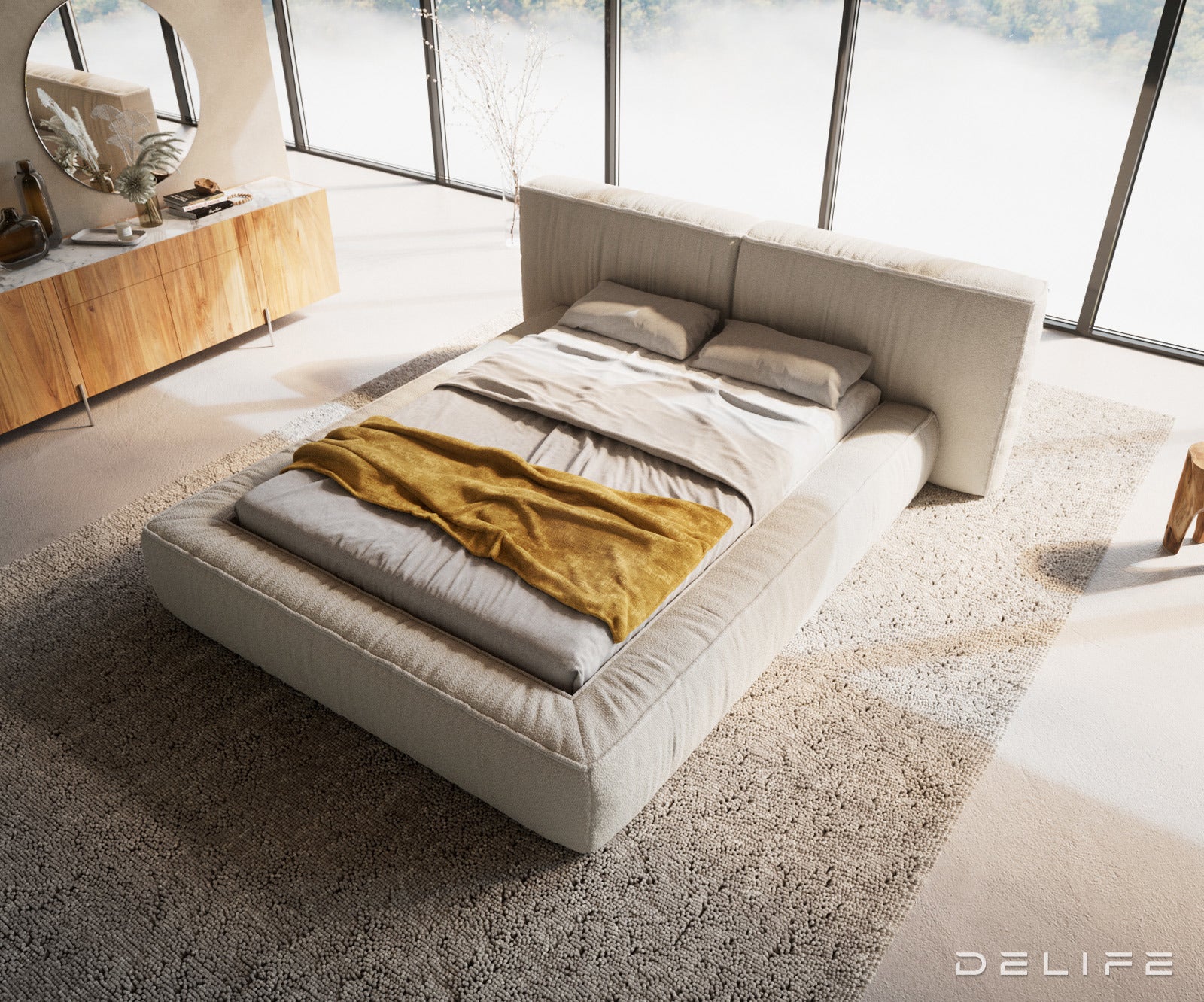 Okvir Kreveta Coperti, Materijal: Boucle