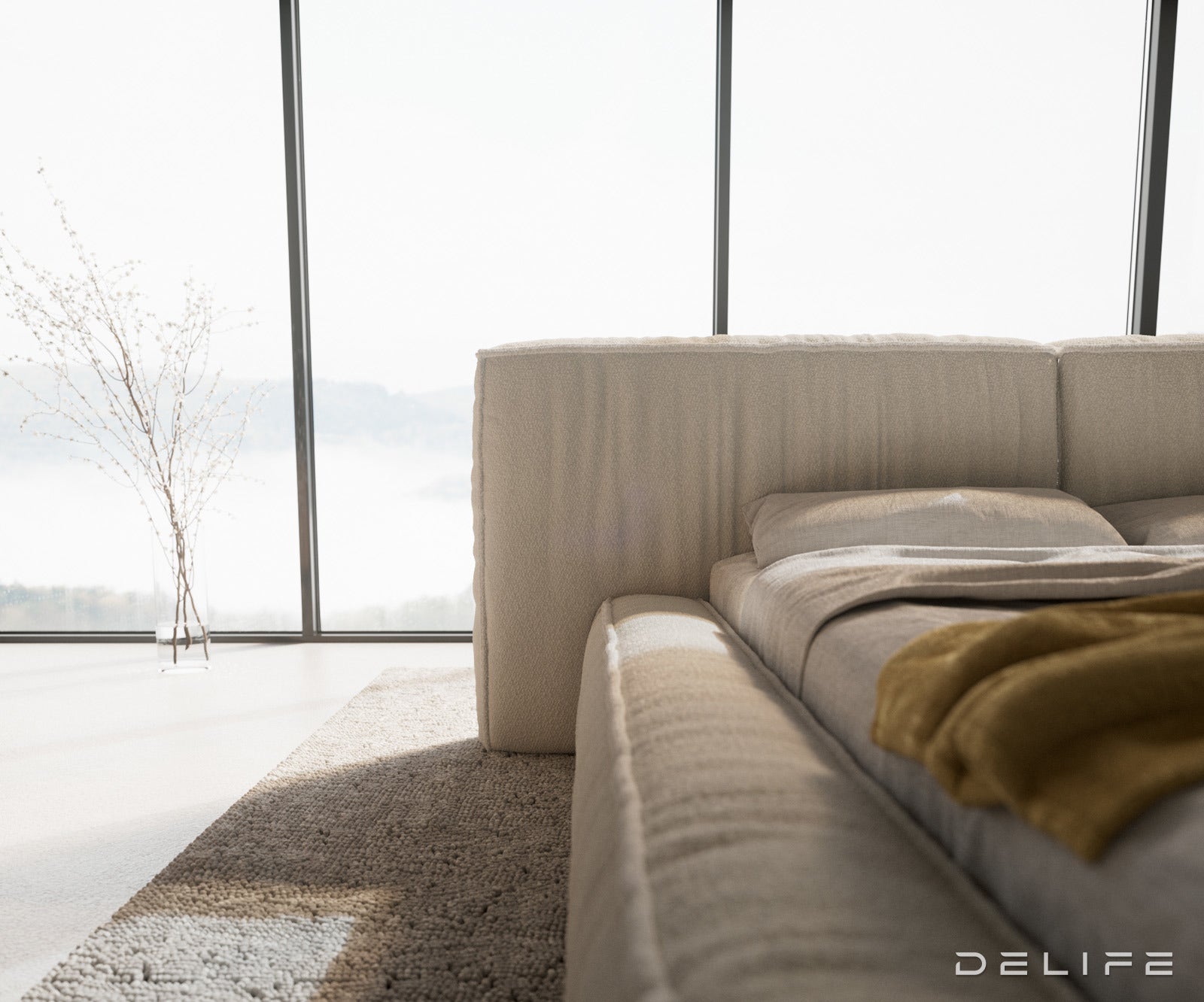 Okvir Kreveta Coperti, Materijal: Boucle