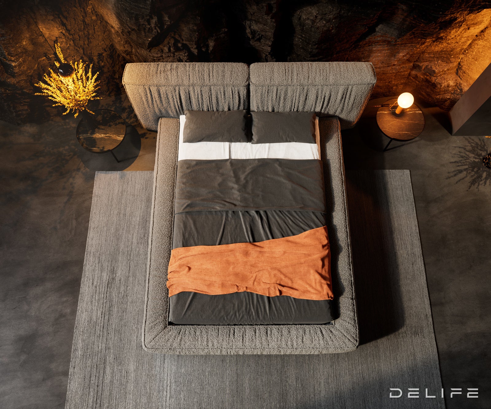 Okvir Kreveta Coperti, Materijal: Boucle