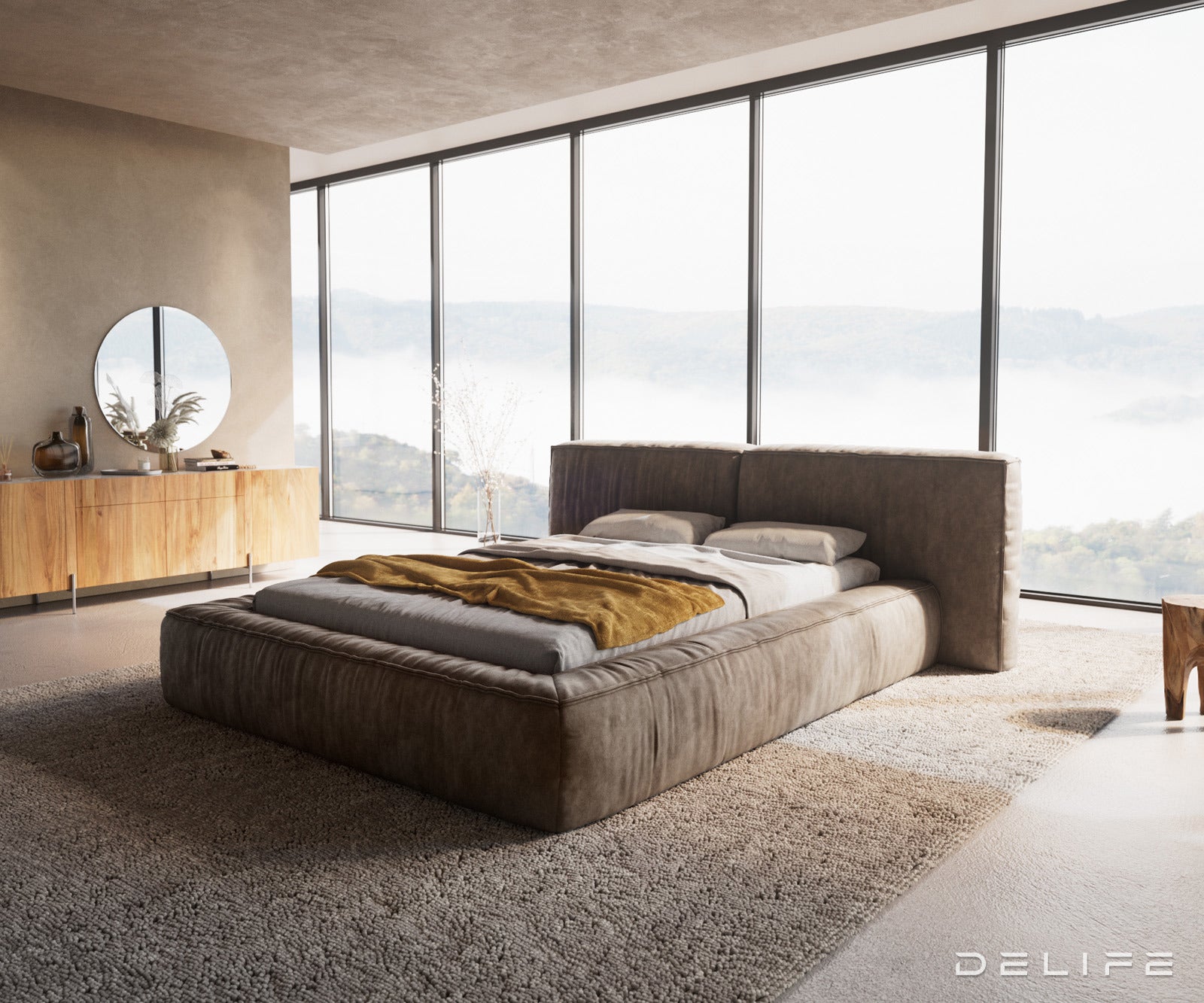 Okvir Kreveta Coperti, Materijal: Mikrofibra