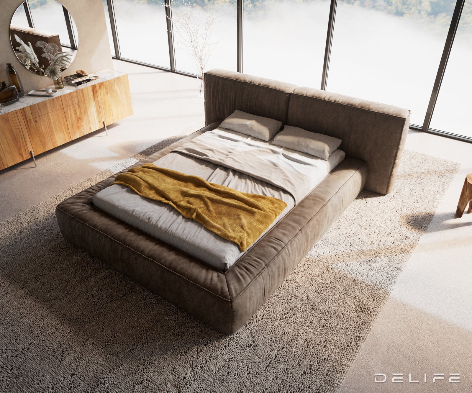 Okvir Kreveta Coperti, Materijal: Mikrofibra