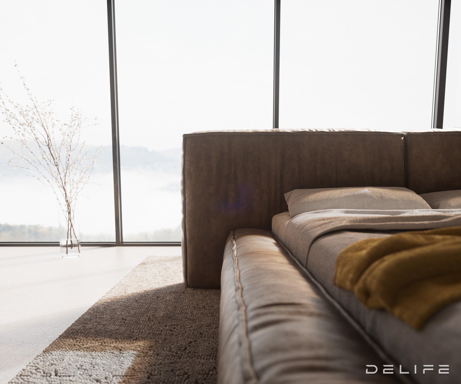 Okvir Kreveta Coperti, Materijal: Mikrofibra