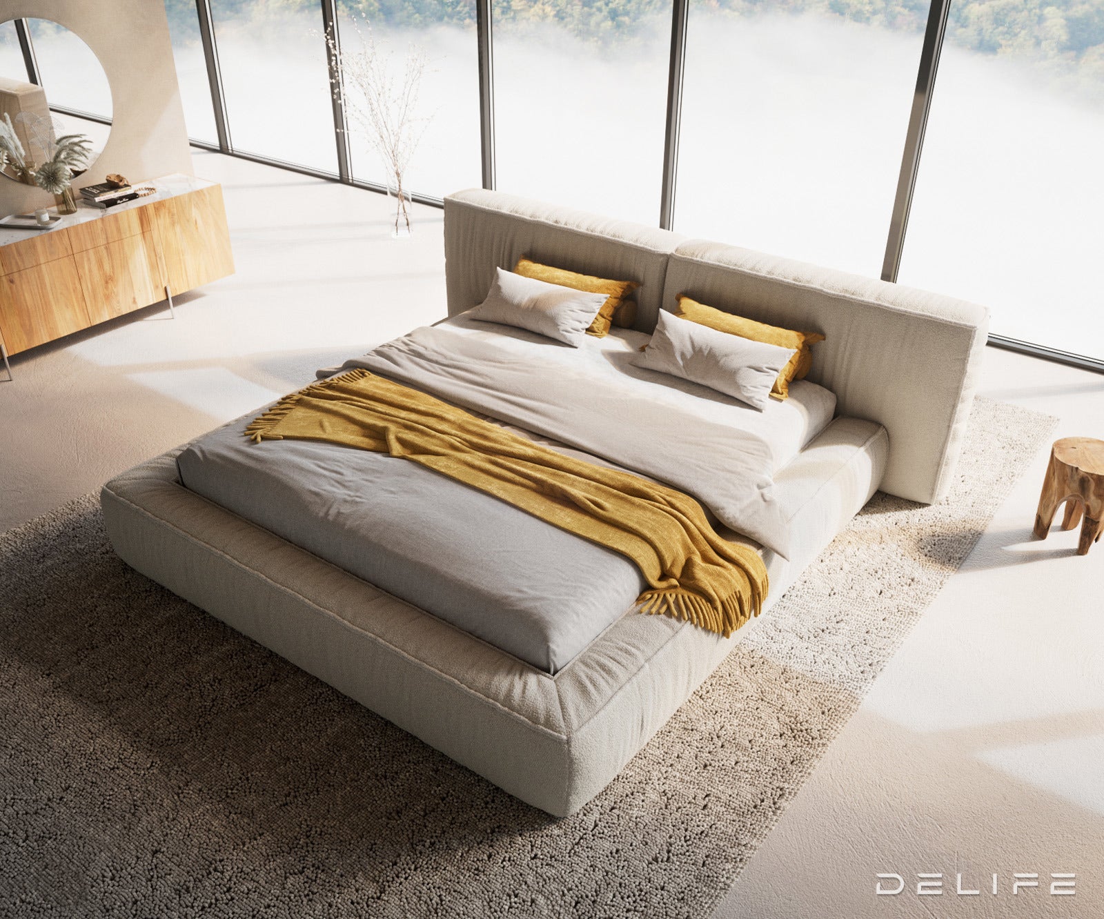 Okvir Kreveta Coperti, Materijal: Boucle