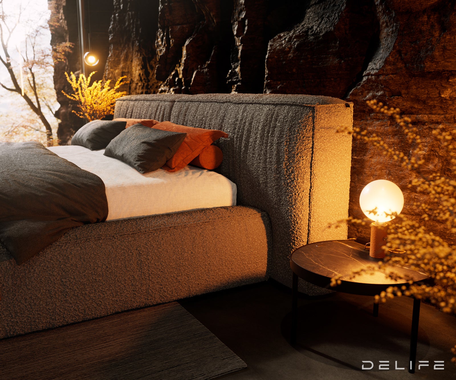 Okvir Kreveta Coperti, Materijal: Boucle