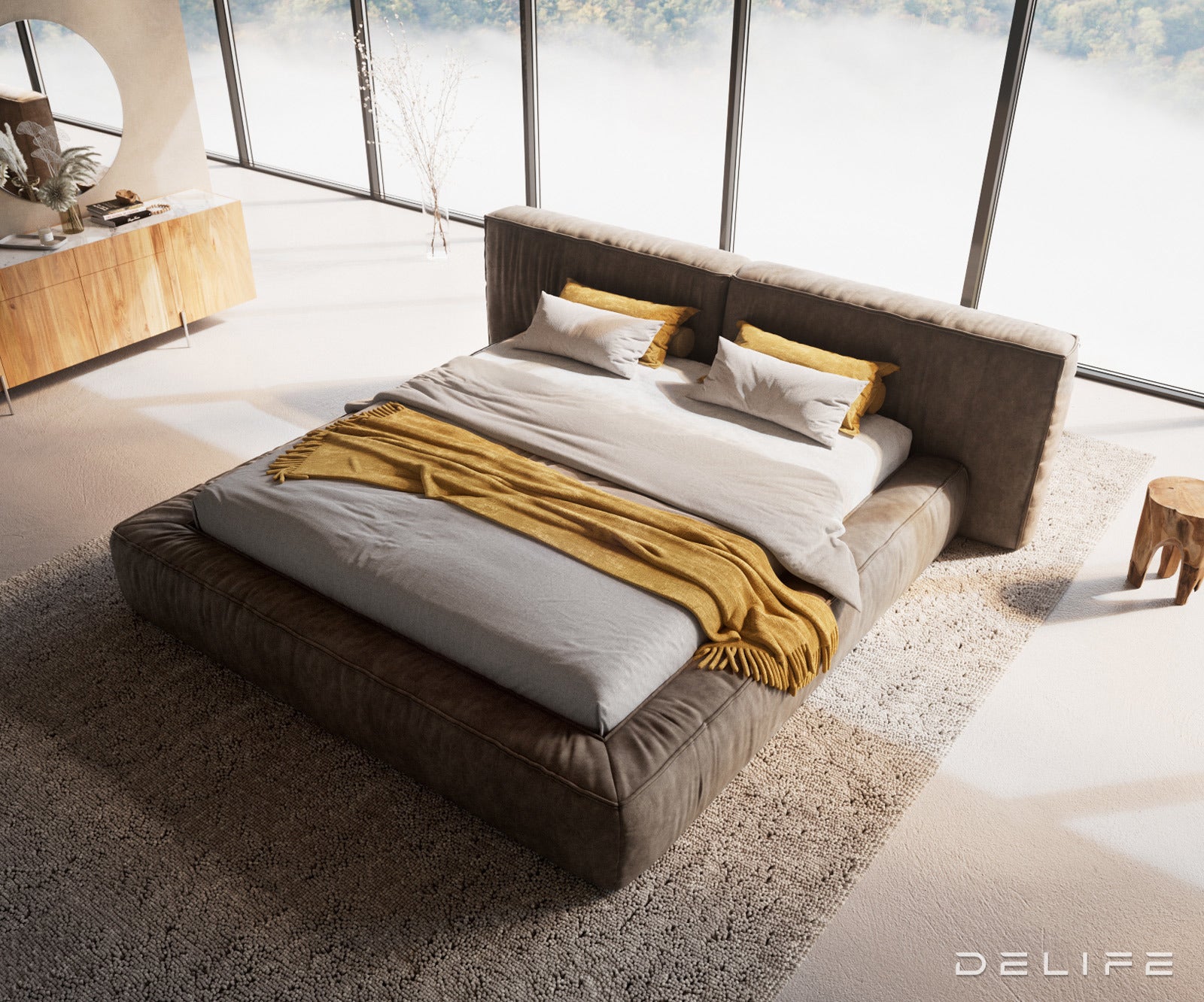 Okvir Kreveta Coperti, Materijal: Mikrofibra