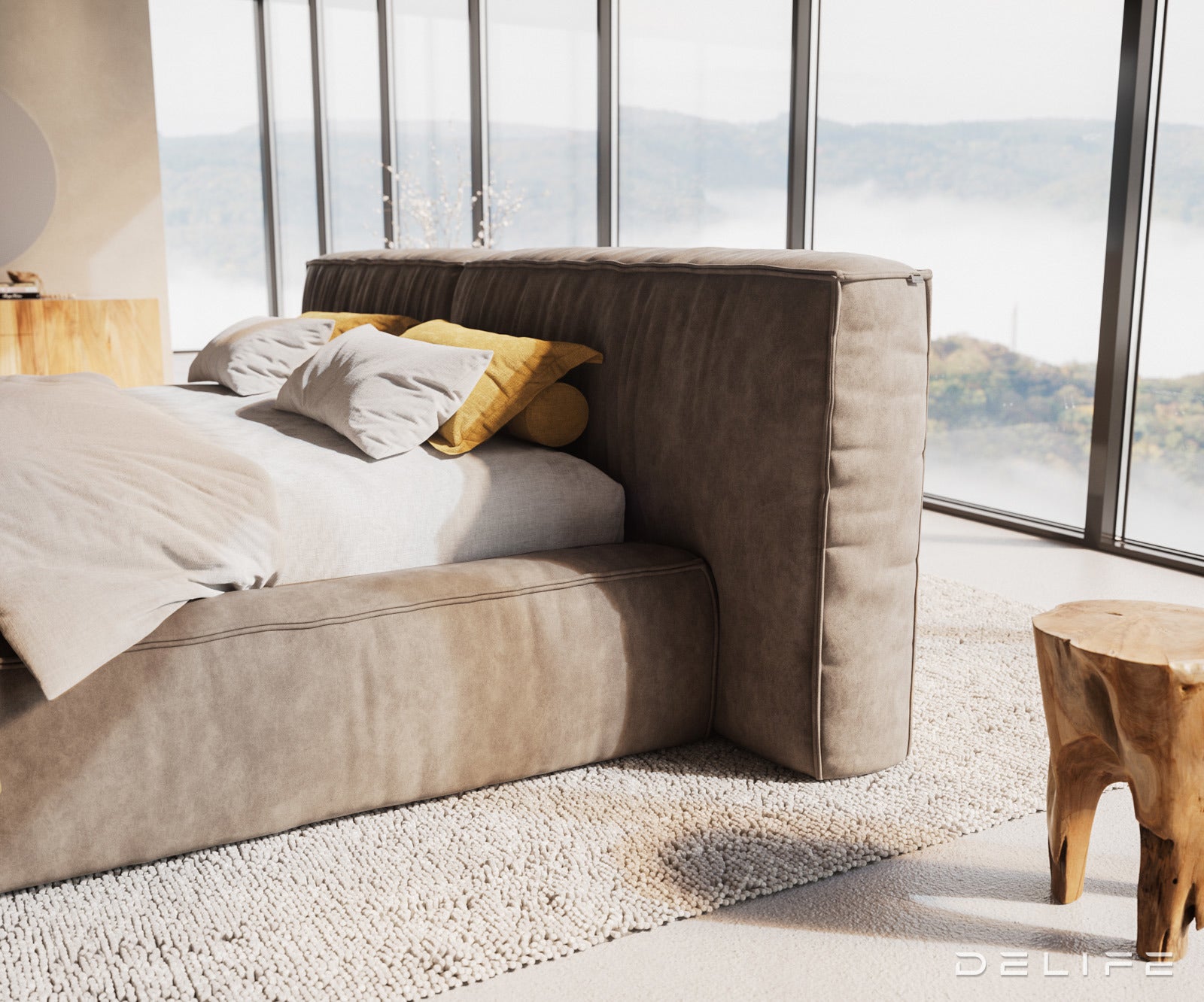 Okvir Kreveta Coperti, Materijal: Mikrofibra