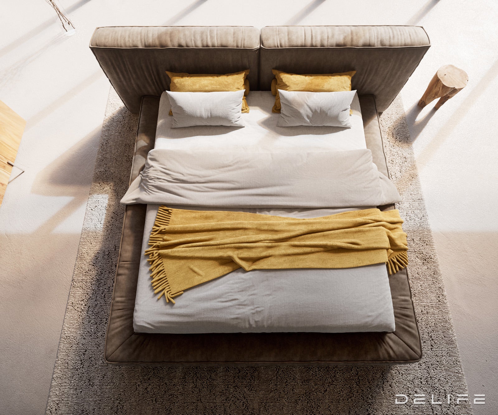 Okvir Kreveta Coperti, Materijal: Mikrofibra