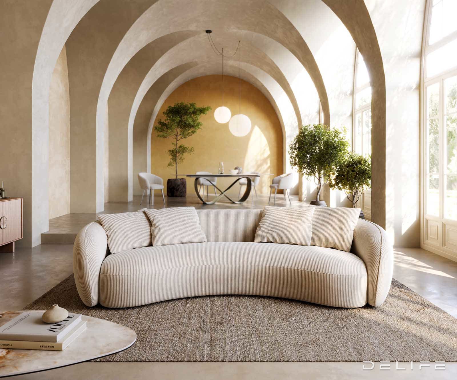 Sofa Larna 260x125cm, Materijal: Rebrasta tkanina