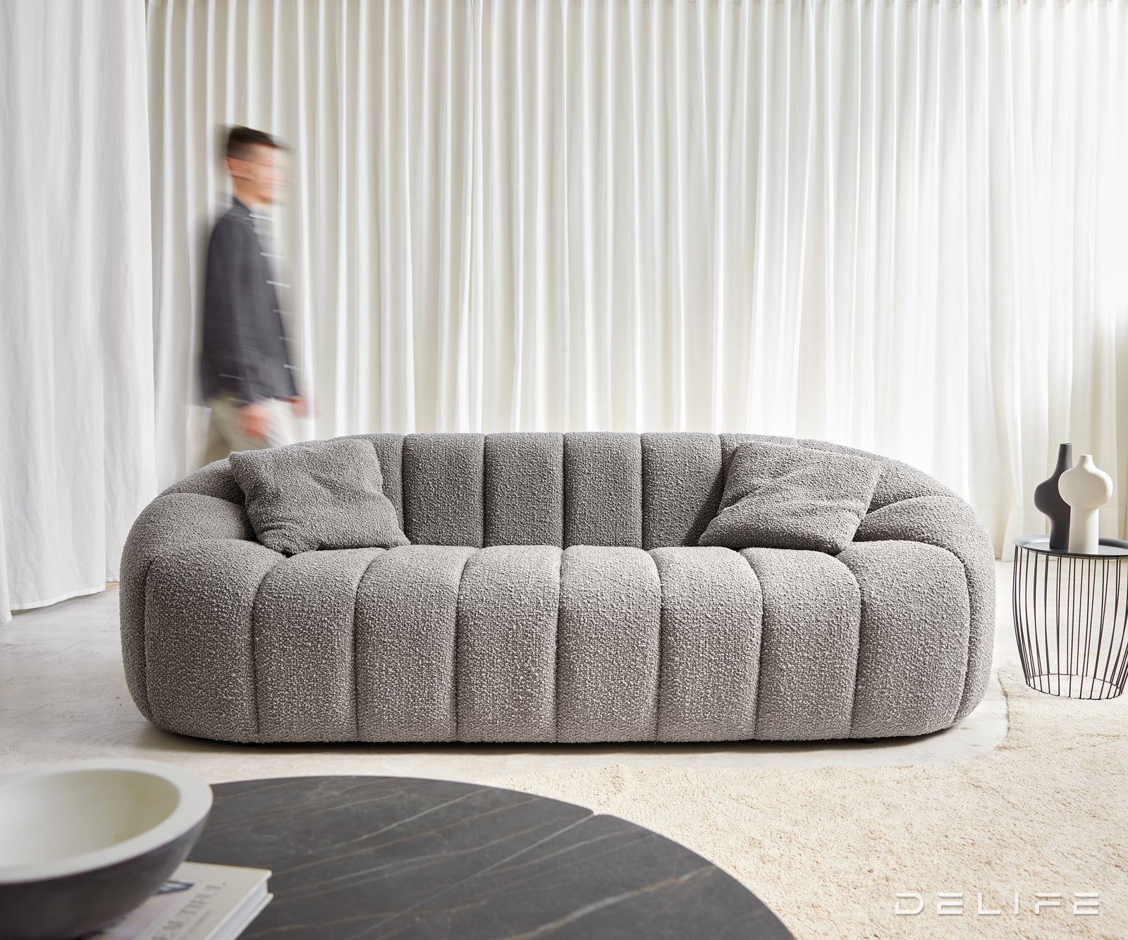 Sofa Finola 220x91cm, Materijal: Boucle