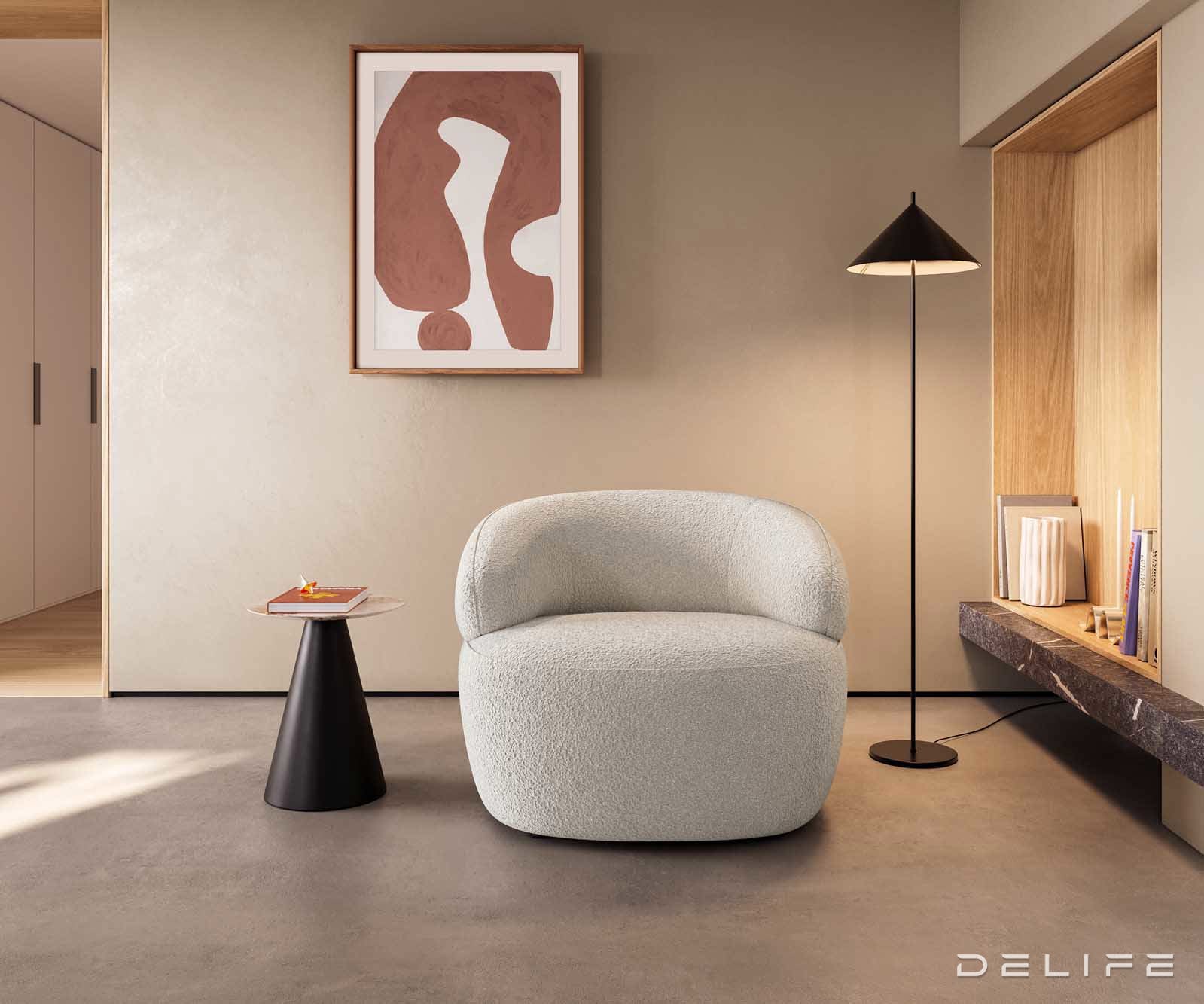 Fotelja Nova 88x88cm, Materijal: Boucle