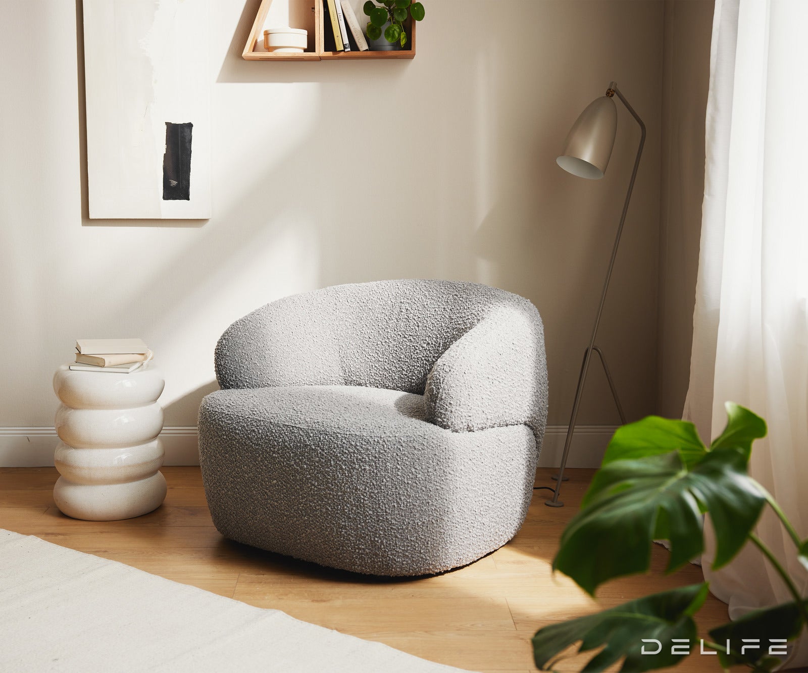 Fotelja Nova 88x88cm, Materijal: Boucle