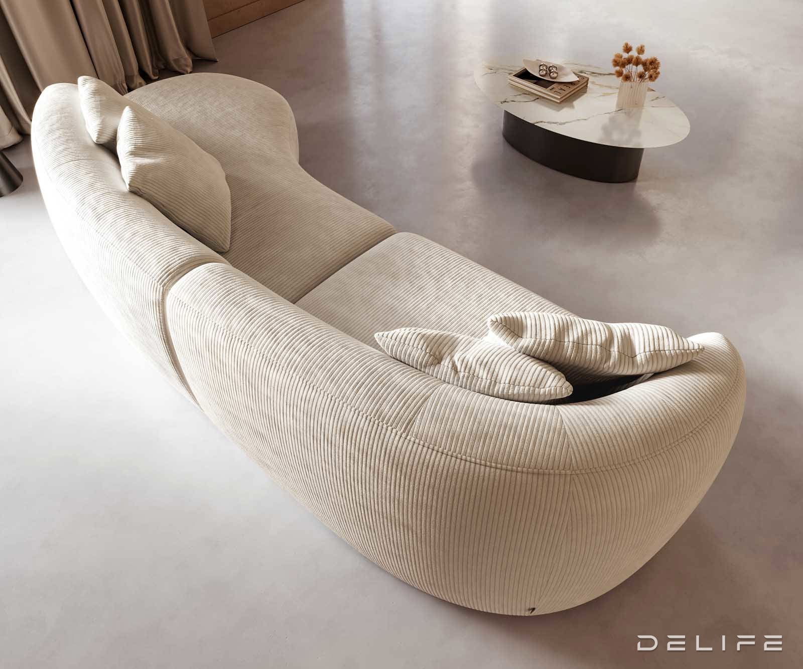 Sofa Mairi 322x155cm, Materijal: Rebrasta tkanina