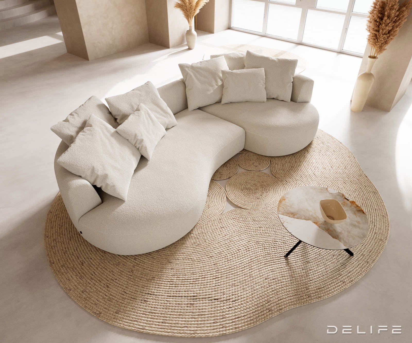 Sofa Edina 328x166cm, Materijal: Boucle