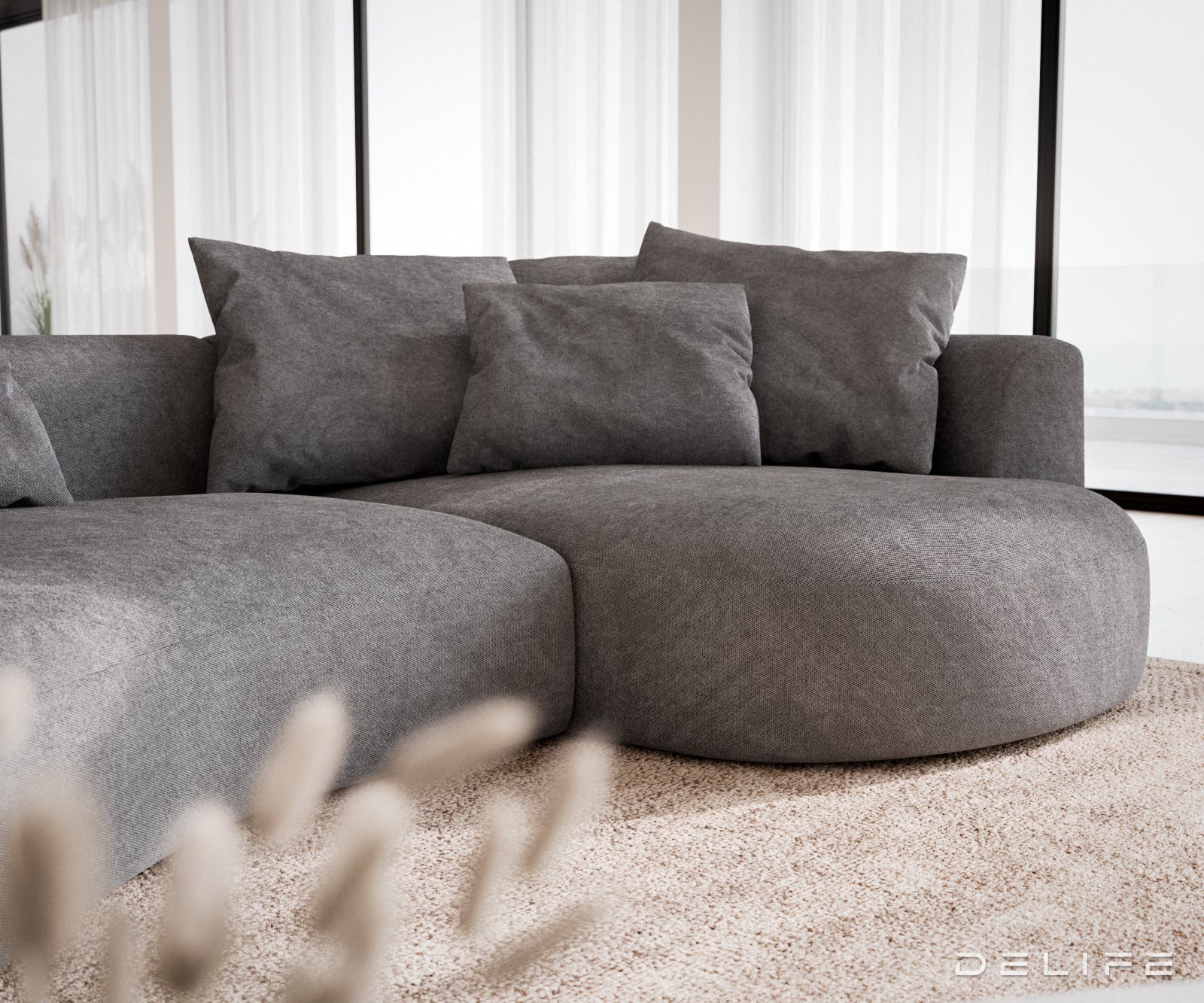 Sofa Edina 328x166cm, Materijal: Mikrofibra
